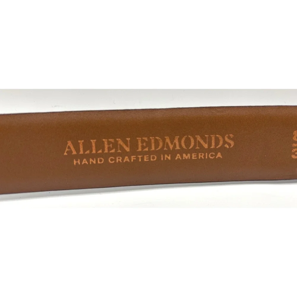 Allen Edmonds Men's Black Leather Dress Belt Size 34 Made in USA 19015